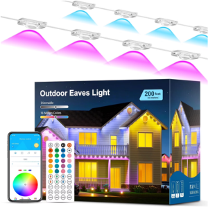 Permanent 200' Outdoor Smart LED Lights w/App & Remote