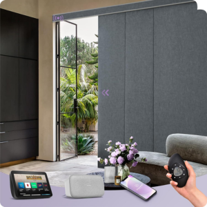 Motorized Sliding Panel Blinds w/Alexa