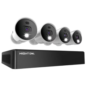 Night Owl 8Ch 4K Bluetooth DVR w/1TB Hard Drive & 4 Spotlight Cameras