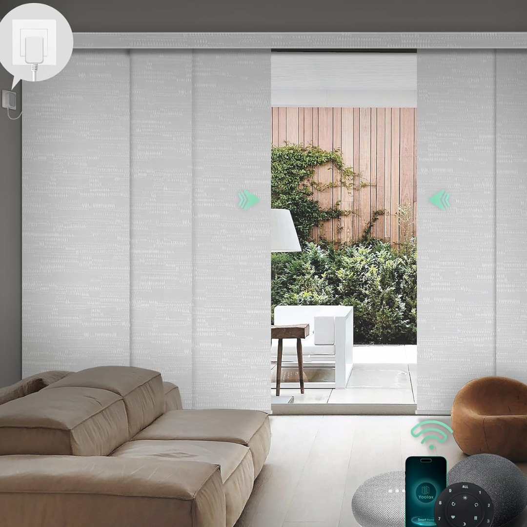 XL Motorized WiFi Blackout Sliding Blinds