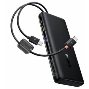 Baseus 20000mAh Power Bank w/ 2x Built-in USB-C Cables