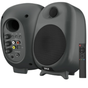 PyleUsa 60W Bluetooth Bookshelf Monitor Speaker Set