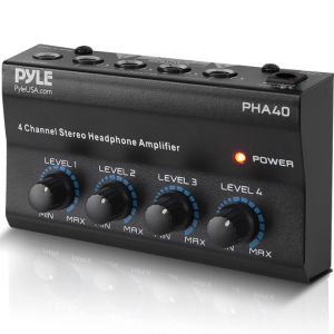 Pyle 4-Channel Stereo Headphone Amplifier