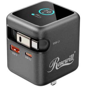 Rosewill 70W Retractable USB-C Wall Charger