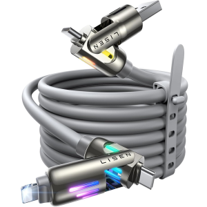 Lisen 240W 6' Chubby 4-in-1 Charging Cable