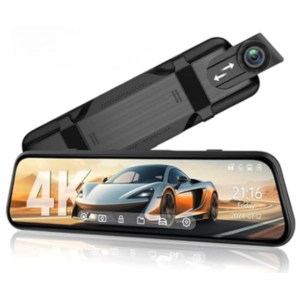 Front & Rear 4K Mirror Dash Cam w/Night Vision