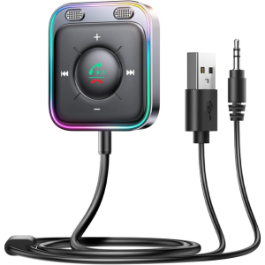 Bluetooth 6.0 AUX Car Adapter w/Dual Mics & NC