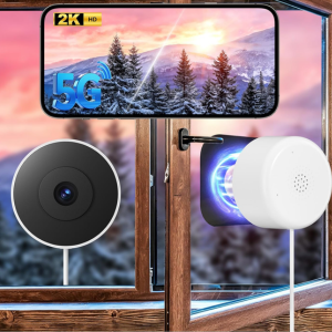 2-Pack 2K Window Security Camera w/Color Night Vision